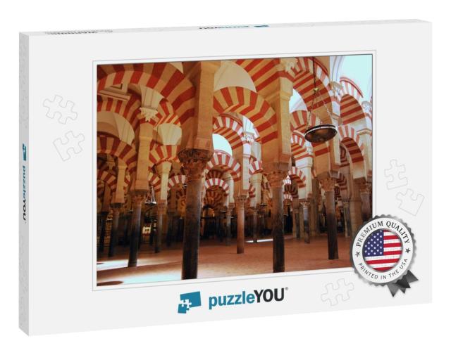 Arches Within the Prayer Hall of the Mezquita Mosque, Cor... Jigsaw Puzzle