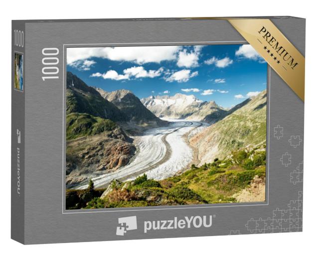 Puzzel 1000 stukjes „Indrukwekkend uitzicht op de Aletschgletsjer in Zwitserland“