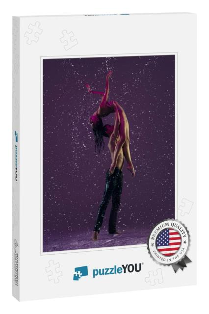 Weightlessness. Two Ballet Dancers, Young Man & Woman in... Jigsaw Puzzle