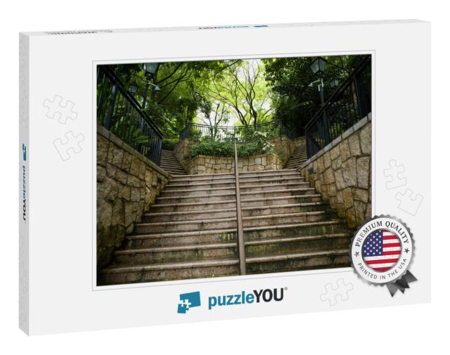Stairs At Fort Canning Park, Singapore... Jigsaw Puzzle