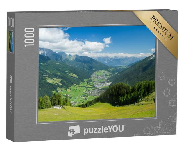 Puzzel 1000 stukjes „Uitzicht over het groene Stubaital“