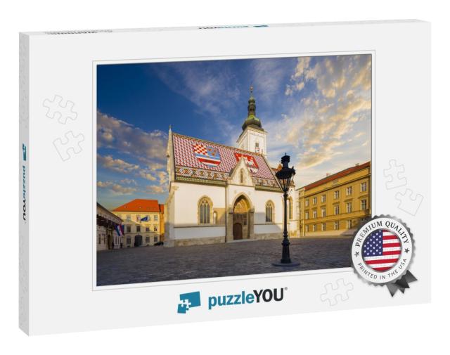Church of St. Mark in St. Marks Square in Upper Town in Z... Jigsaw Puzzle