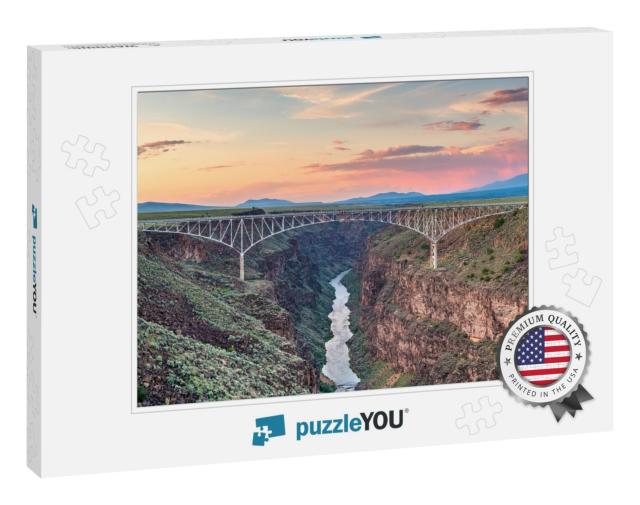 Taos, New Mexico, USA At Rio Grande Gorge Bridge Over the... Jigsaw Puzzle