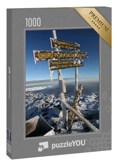 Puzzle 1000 Teile „Schneebedeckter Gipfel des Kilimandscharo, Tansania, Afrika“