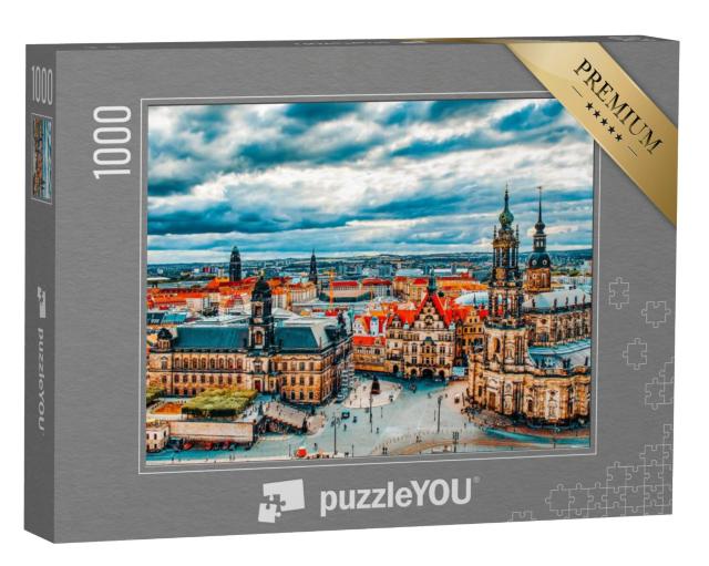 Puzzel 1000 stukjes „Historisch centrum van de oude stad van Dresden“