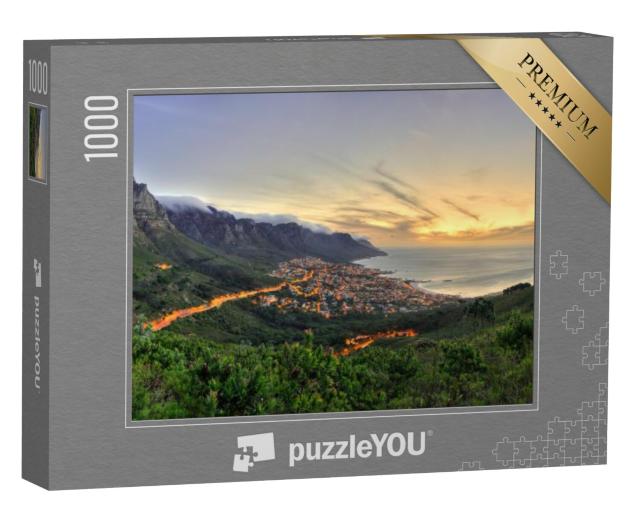 Puzzel 1000 stukjes „Kaapstad met Tafelberg, Leeuwenhoofd en Twaalf Apostelen, Zuid-Afrika“