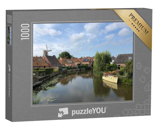 Puzzel 1000 stukjes „Kanaal in Winsum, Groningen“