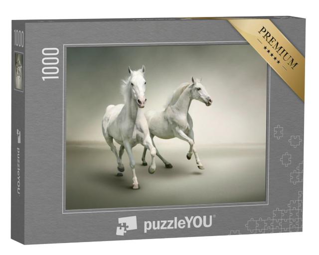 Puzzel 1000 stukjes „Witte paarden“