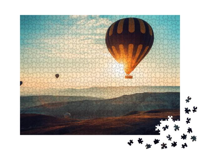 Puzzle 1000 Teile „Heißluftballons über Kappadokien, Türkei“