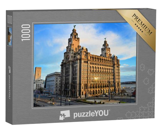 Puzzel 1000 stukjes „Het Royal Liver Building aan de Pierhead in Liverpool“