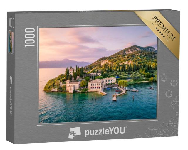 Puzzel 1000 stukjes „Punta San Vigilio aan het Gardameer, Italië“