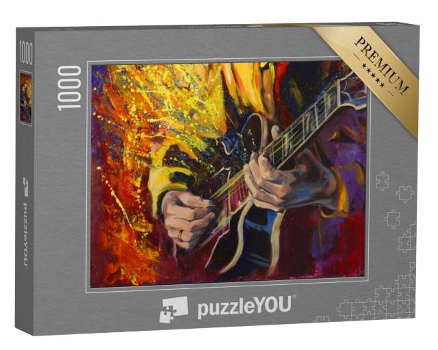 Puzzel 1000 stukjes „Jazz gitaristen handen“