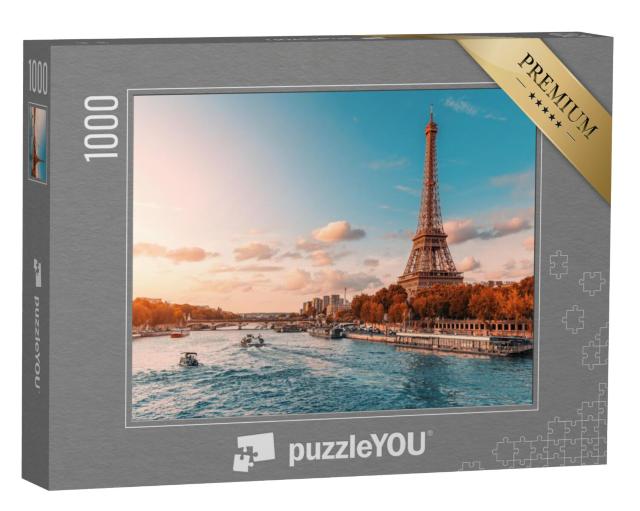 Puzzel 1000 stukjes „De Eiffeltoren in de avondzon“