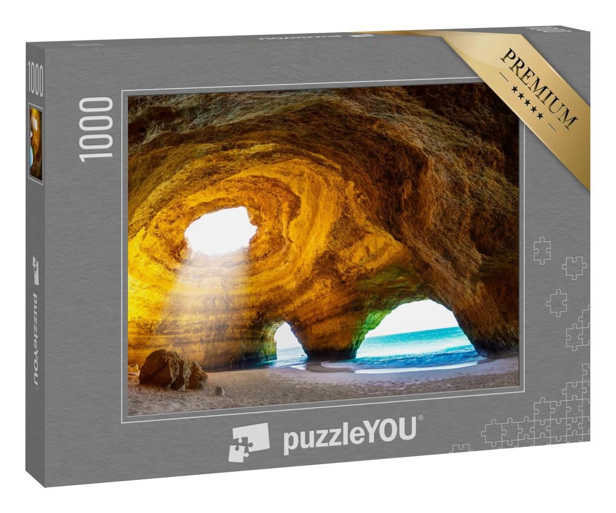 Puzzle 1000 Teile „Unglaubliche Benagil-Höhle, Algarve, Portugal“