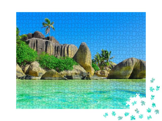 Puzzle 1000 Teile „Exotische Küste am indischen Ozean“