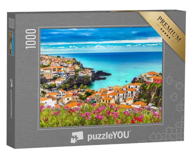 Puzzel 1000 stukjes „Panoramisch uitzicht over Camara de Lobos, eiland Madeira, Portugal“