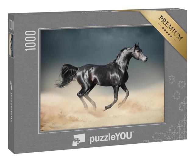 Puzzle 1000 Teile „Araber: Pferd durchquert die Wüste“