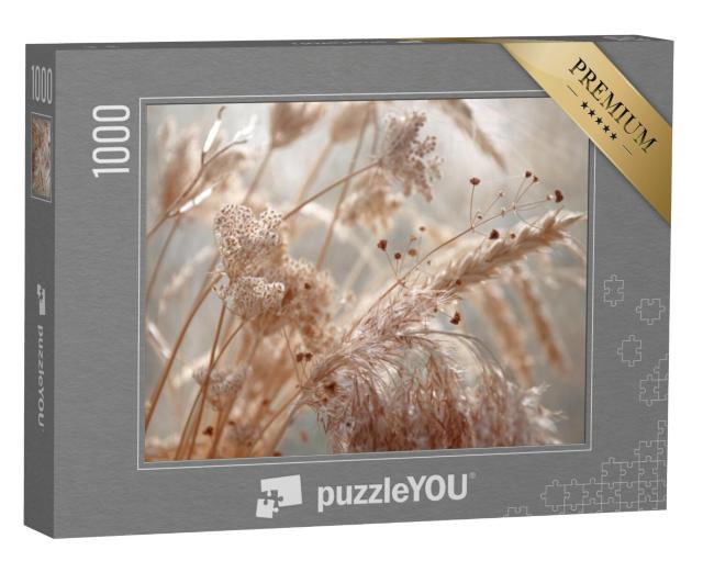 Puzzel 1000 stukjes „Mooi en delicaat: gedroogde bloemen en korenaren“