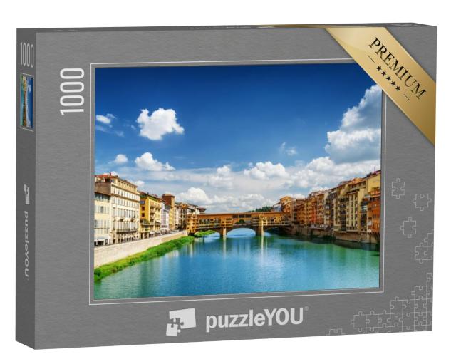 Puzzel 1000 stukjes „Ponte Vecchio op de rivier de Arno in Florence, Toscane, Italië“