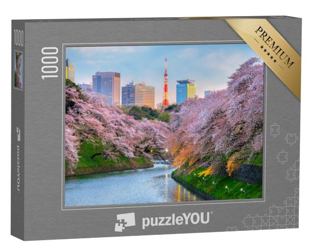 Puzzel 1000 stukjes „Kersenbloesem in het Chidorigafuchi Park in Tokio“