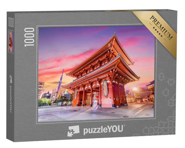 Puzzel 1000 stukjes „Tempelpoort in Tokio, Japan“