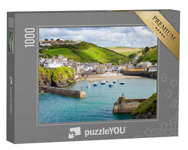 Puzzel 1000 stukjes „Vissersdorp Port Isaac aan de kust van Noord-Cornwall, Engeland“