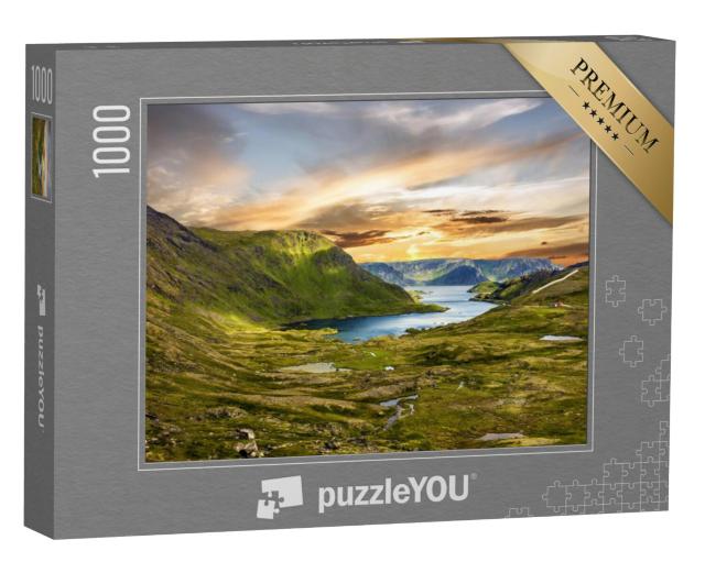 Puzzel 1000 stukjes „Voorbij de poolcirkel - Noordkaap, Honningsvag, Noorwegen“