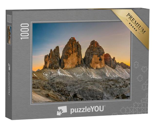 Puzzel 1000 stukjes „De drie toppen bij zonsondergang, Trentino, Zuid-Tirol“