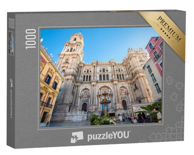 Puzzel 1000 stukjes „Indrukwekkende kathedraal in Málaga, Andalusië, Spanje“