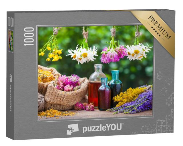 Puzzel 1000 stukjes „Kruidenboeketten en tincturen van kruidengeneeskunde“