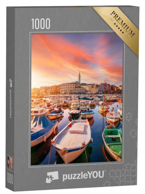 Puzzel 1000 stukjes „Gezellig en rustig stadje Rovinj in Istrië, Kroatië“