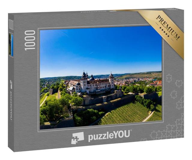 Puzzle 1000 Teile „Festung Marienberg mit Main und Altstadt, Würzburg, Deutschland“
