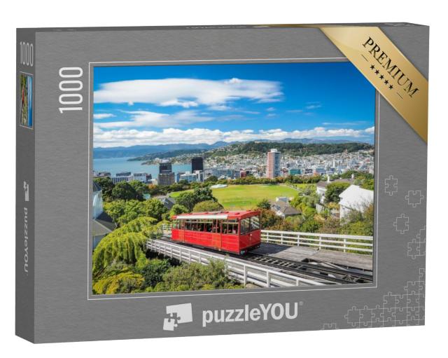 Puzzel 1000 stukjes „Wellington Cable Car, het herkenningspunt van Nieuw-Zeeland“