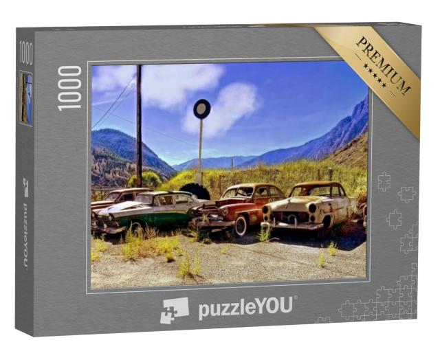 Puzzel 1000 stukjes „Afgedankte klassieke auto's“