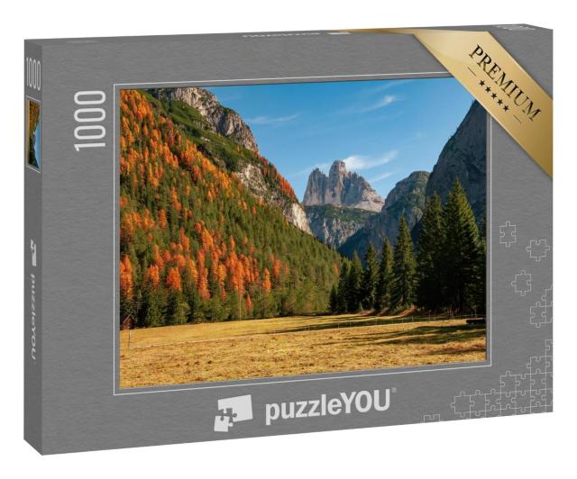 Puzzle 1000 Teile „Drei Zinnen im Herbst, Dolomiten, Italien“