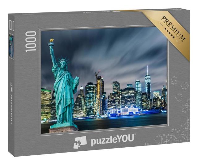 Puzzle 1000 Teile „Die Freiheitsstatue vor der Skyline von Manhattan“