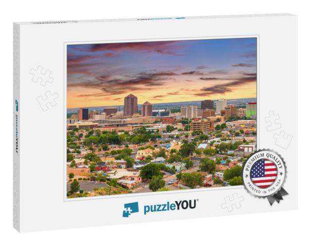 Albuquerque, New Mexico, USA Downtown Cityscape At Twiligh... Jigsaw Puzzle