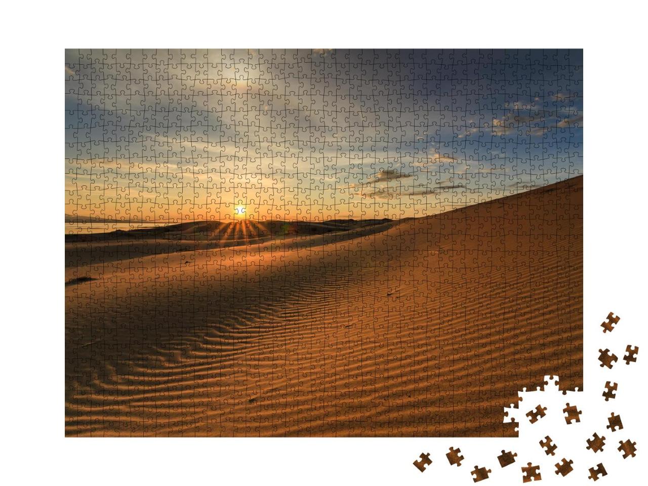 Puzzle 1000 Teile „Schöne Aussicht auf die Wüste Gobi in der Mongolei“