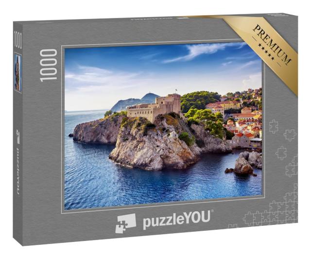 Puzzle 1000 Teile „Gesamtansicht von Dubrovnik mit seinen Festungen, Kroatien“