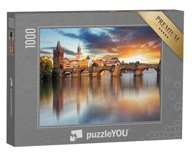 Puzzel 1000 stukjes „Praag - Karelsbrug, Tsjechië“