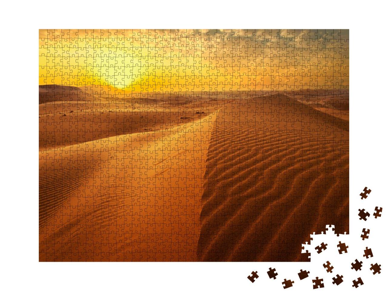 Puzzle 1000 Teile „Roter Wüstensand in Saudi-Arabien“