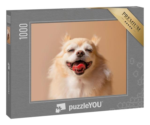 Puzzle 1000 Teile „Brauner Chihuahua: Schoßhund“