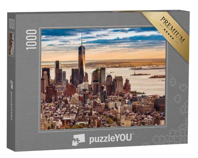 Puzzel 1000 stukjes „Lower Manhattan bij zonsondergang“