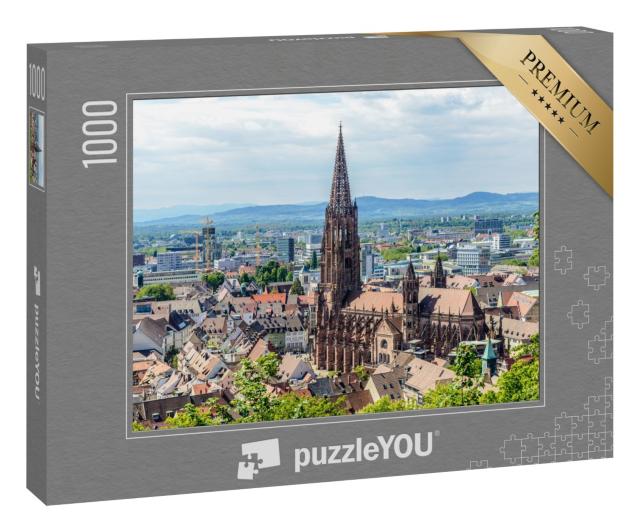 Puzzle 1000 Teile „Freiburg im Breisgau mit Freiburger Münster“