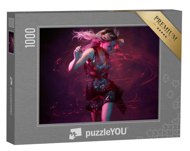 Puzzel 1000 stukjes „Dans in neonlicht“