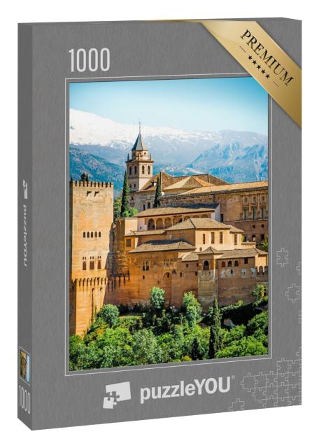 Puzzle 1000 Teile „Blick auf die berühmte Alhambra, Granada, Spanien“