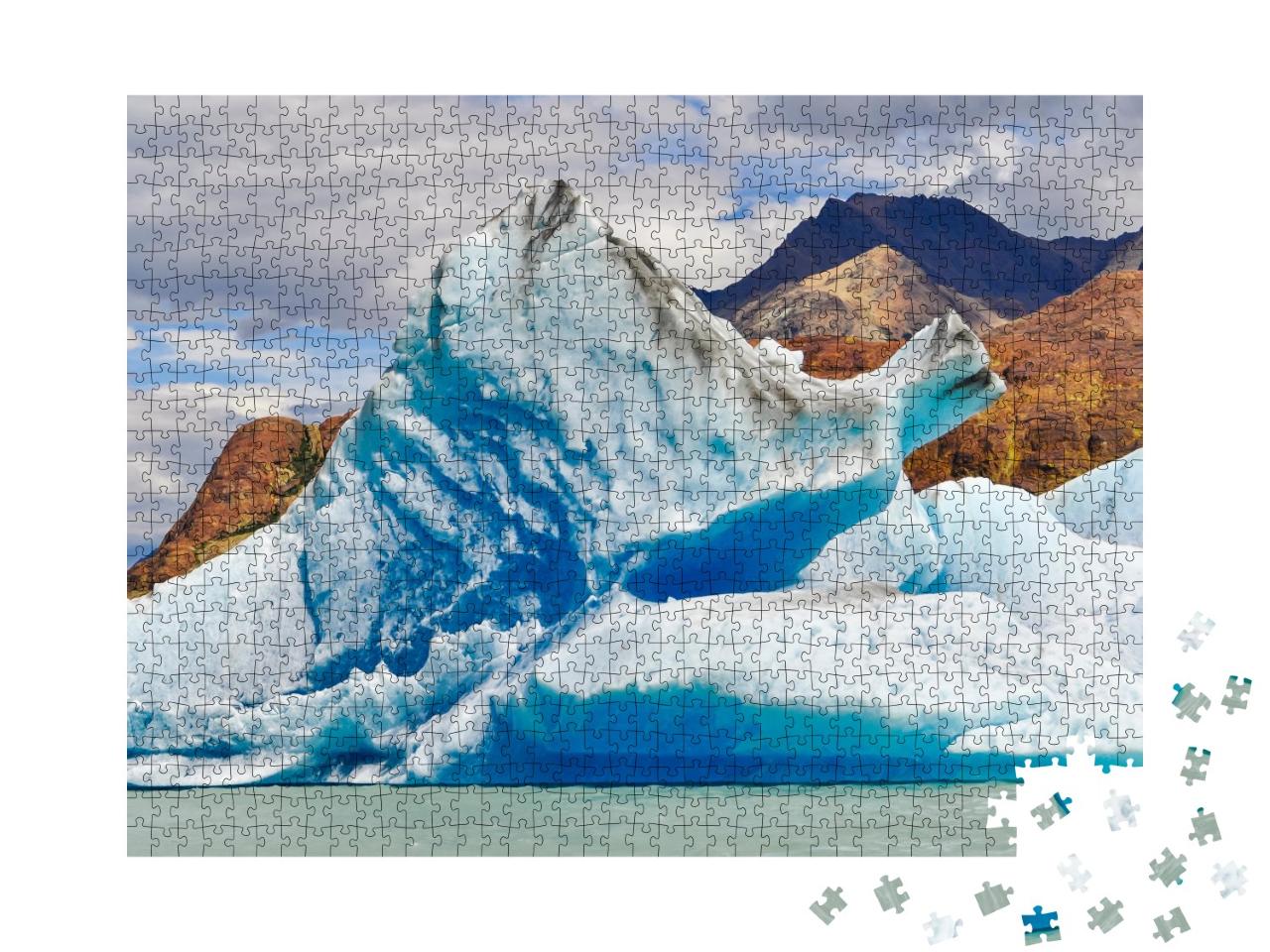 Puzzle 1000 Teile „Eisberg eines Gletschers in den Bergen“