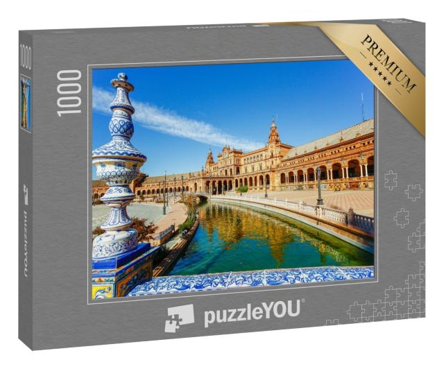 Puzzle 1000 Teile „Spanischer Platz, Plaza de Espana, Sevilla, Spanien“