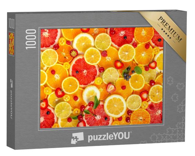 Puzzel 1000 stukjes „Vers gesneden citrusvruchten“