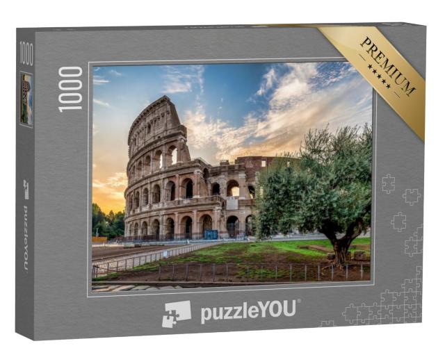 Puzzel 1000 stukjes „Detail van het Colosseum in Rome, Italië“